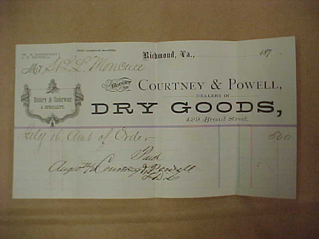 Store receipt
